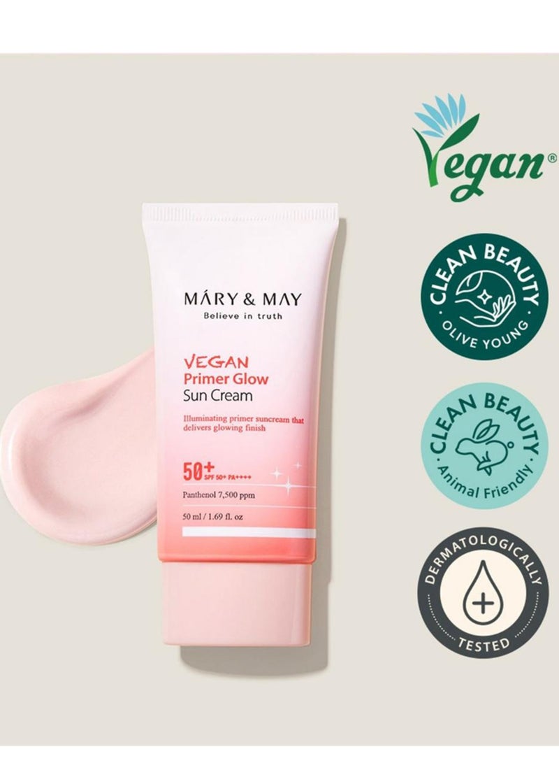 Mary&May Vegan Primer Glow Sun Cream SPF50+,50ml