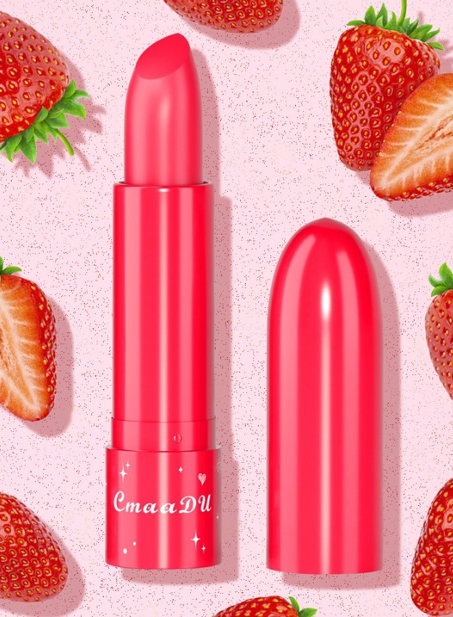6Pcs lipstick Set Fruit Flavor Temperature Change Lipstick Strawberry Peach Moisturizing
