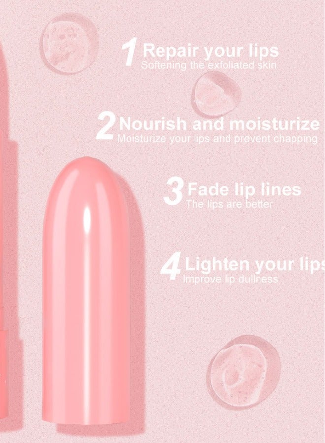 6Pcs lipstick Set Fruit Flavor Temperature Change Lipstick Strawberry Peach Moisturizing