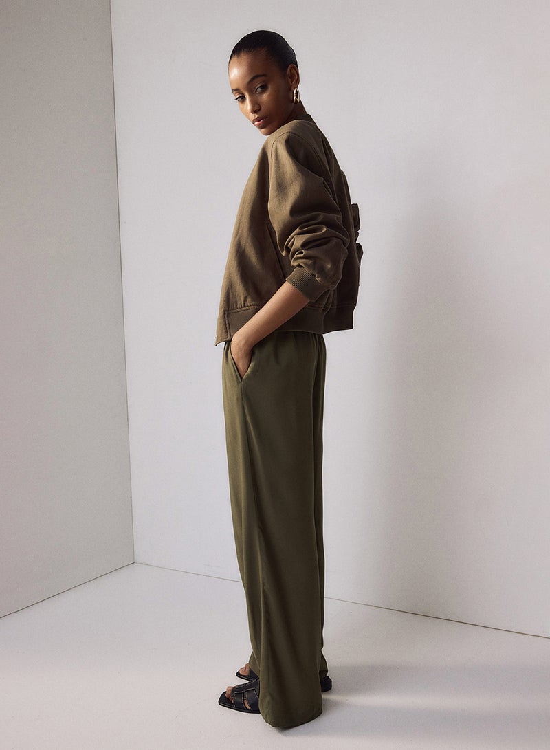 Wide Pull-On Trousers