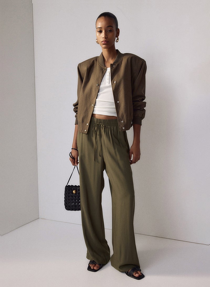 Wide Pull-On Trousers