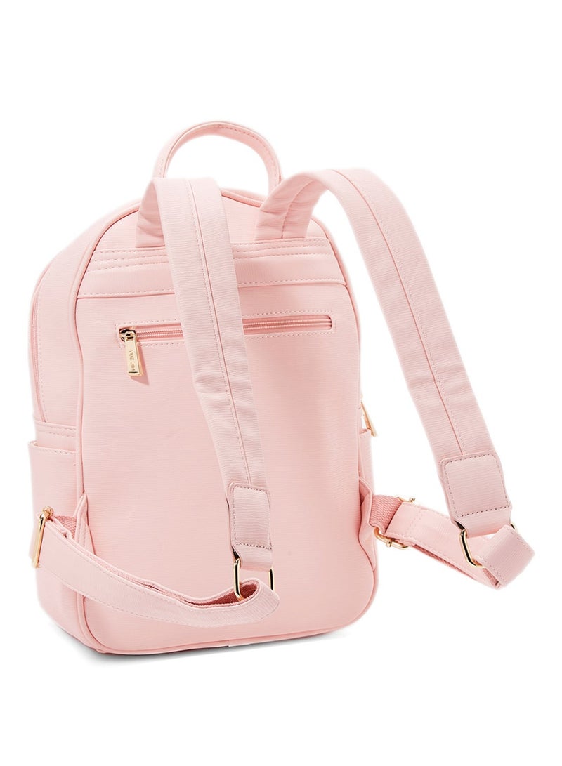 Faux Leather Backpack Pink