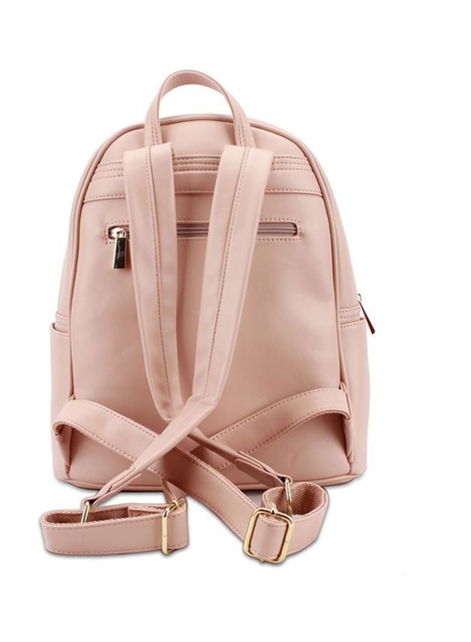 Faux Leather Fashion Backpack Pink