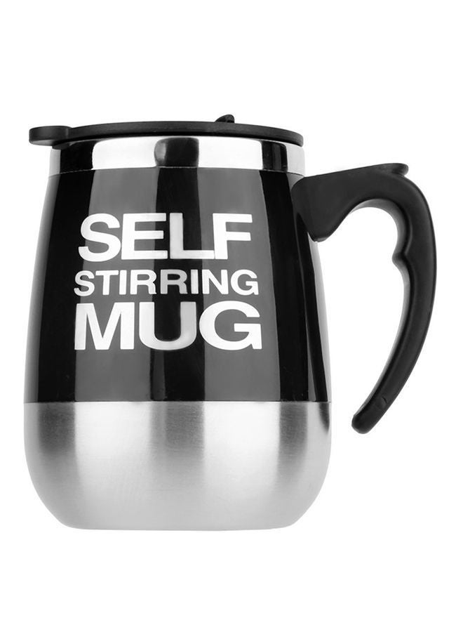 Stainless Steel Self Stirring Mug Black/Silver 10.5x10.5x13.5centimeter