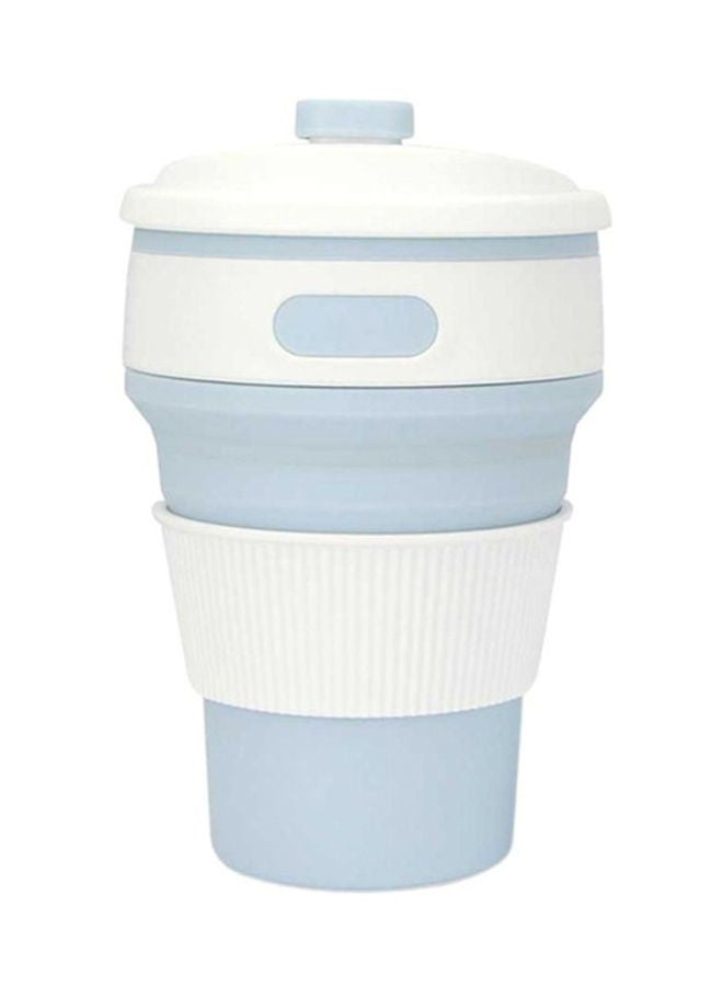 Portable Folding Cup White/Blue