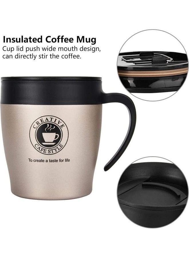 Stainless Steel Insulated Coffee Mug Black