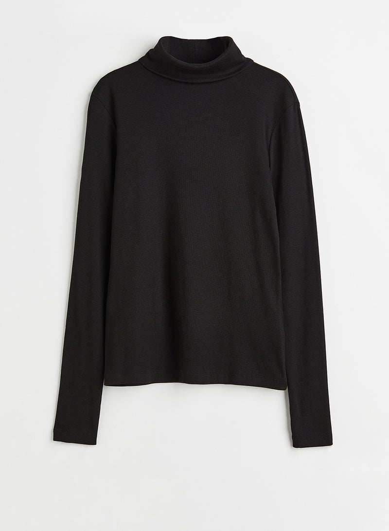 Modal-Blend Polo-Neck Top