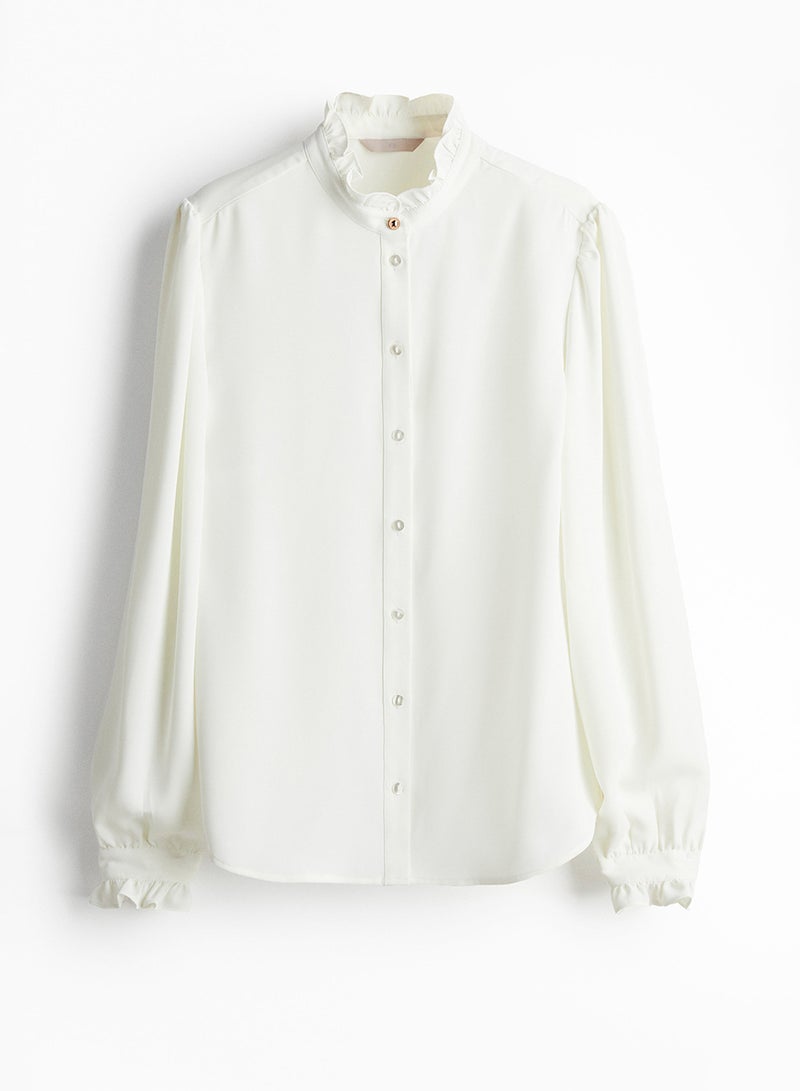 Frill-Trimmed Blouse