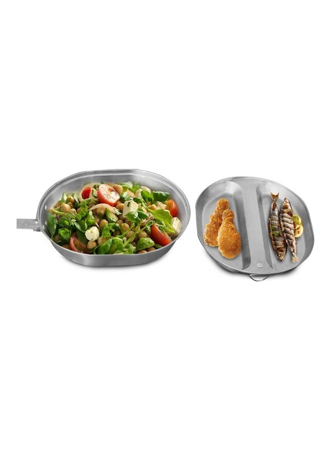 Stainless Steel Egg-Shaped Lunch Box 13 x 8 18cm