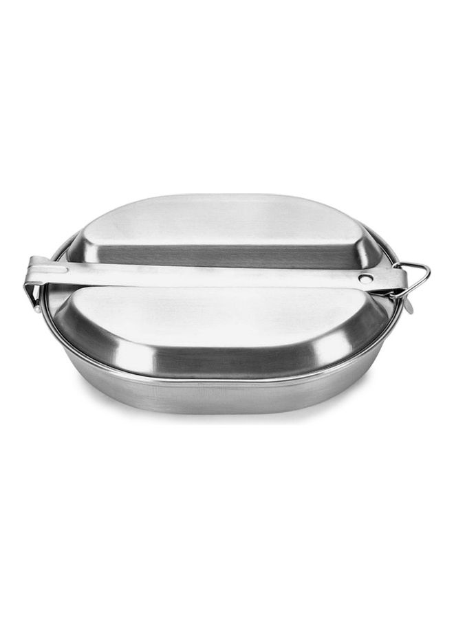 Stainless Steel Egg-Shaped Lunch Box 13 x 8 18cm