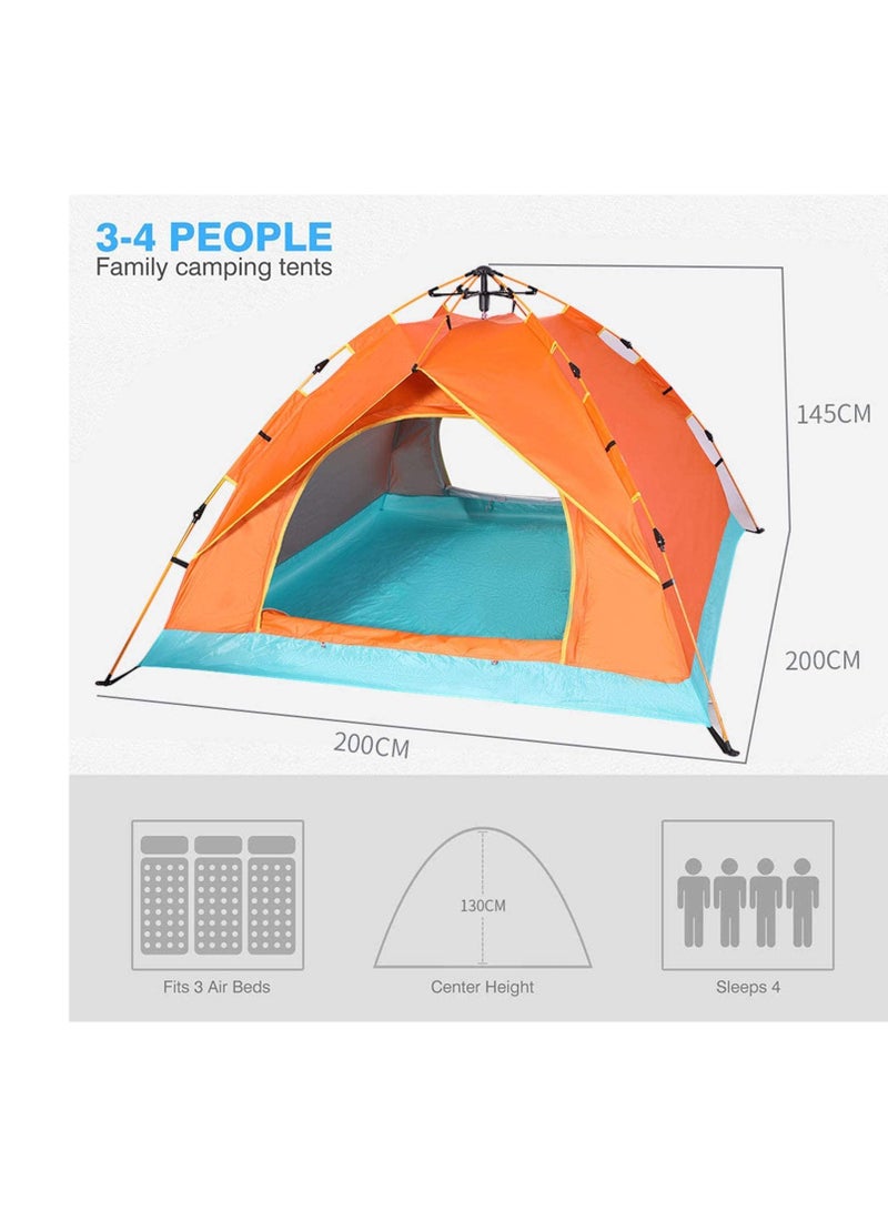 4-Person Waterproof Camping Tent with Easy Setup – All-Season Outdoor Shelter for Hiking, Backpacking, and Family Camping