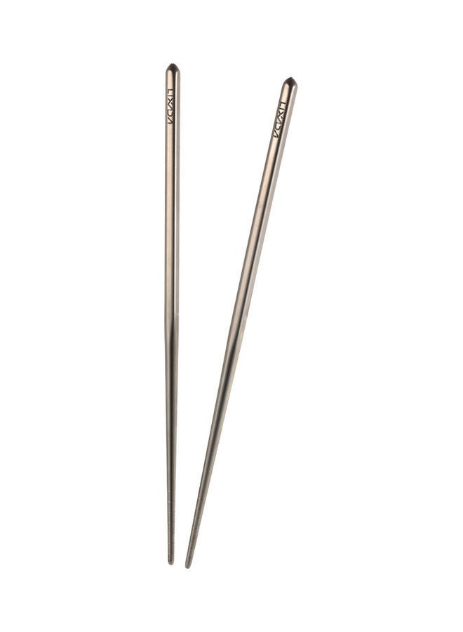 1-Pair Camping Titanium Lightweight Chopsticks 25.00 x 1.00 3.00cm