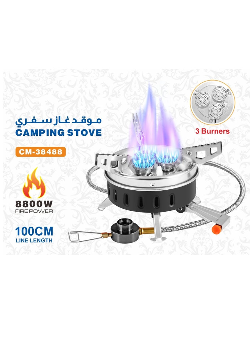 High Power 3 Burner Camping Stove