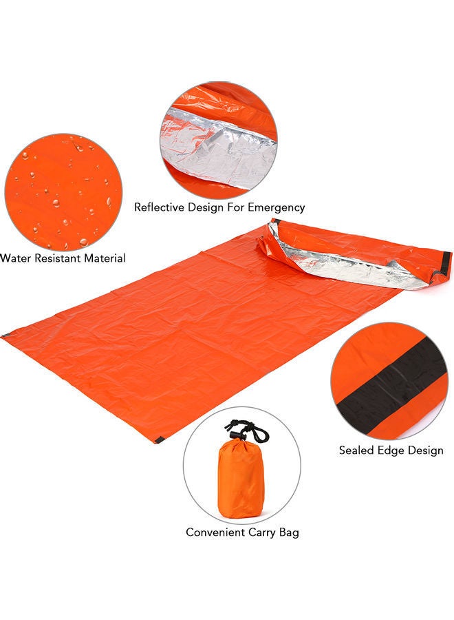 2-Pack Lightweight Survival Sleeping Bag Orange 11 x 3 10cm