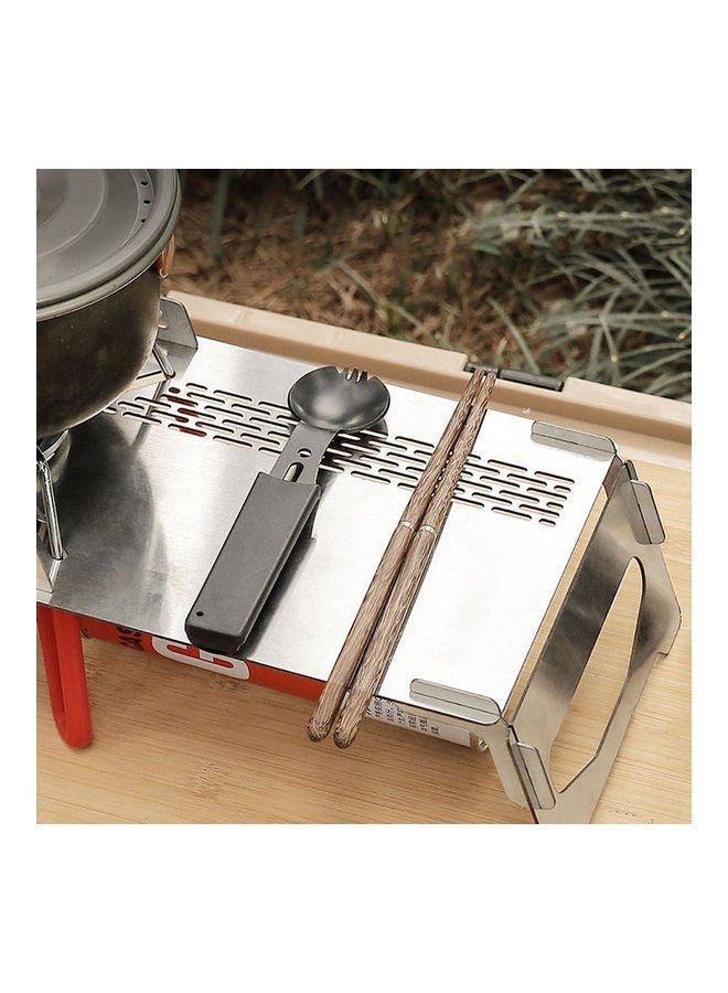 Portable Outdoor Stainless Steel Stove Stand With Bag 33x6x21cm