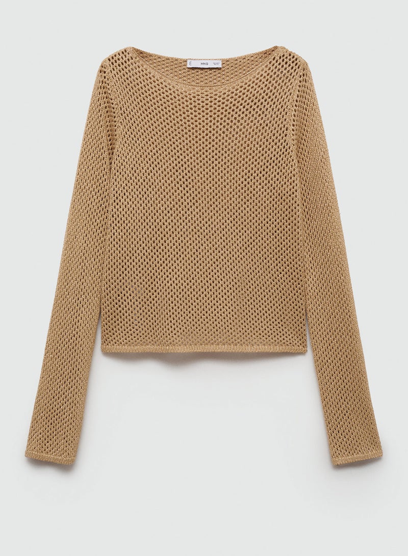 Openwork Lurex Sweater