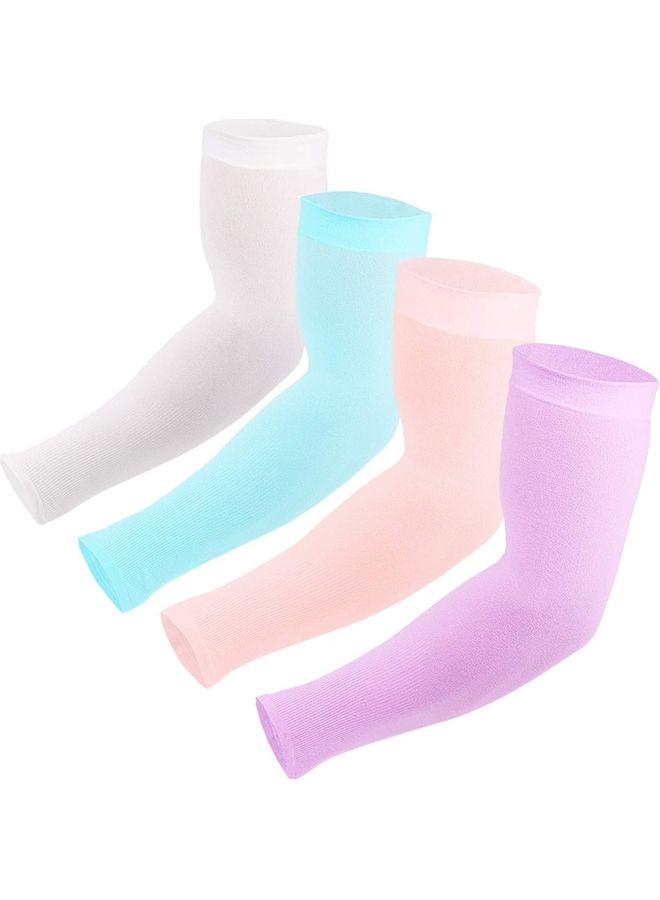 4-Piece UV Sun Protection Arm Sleeves one size