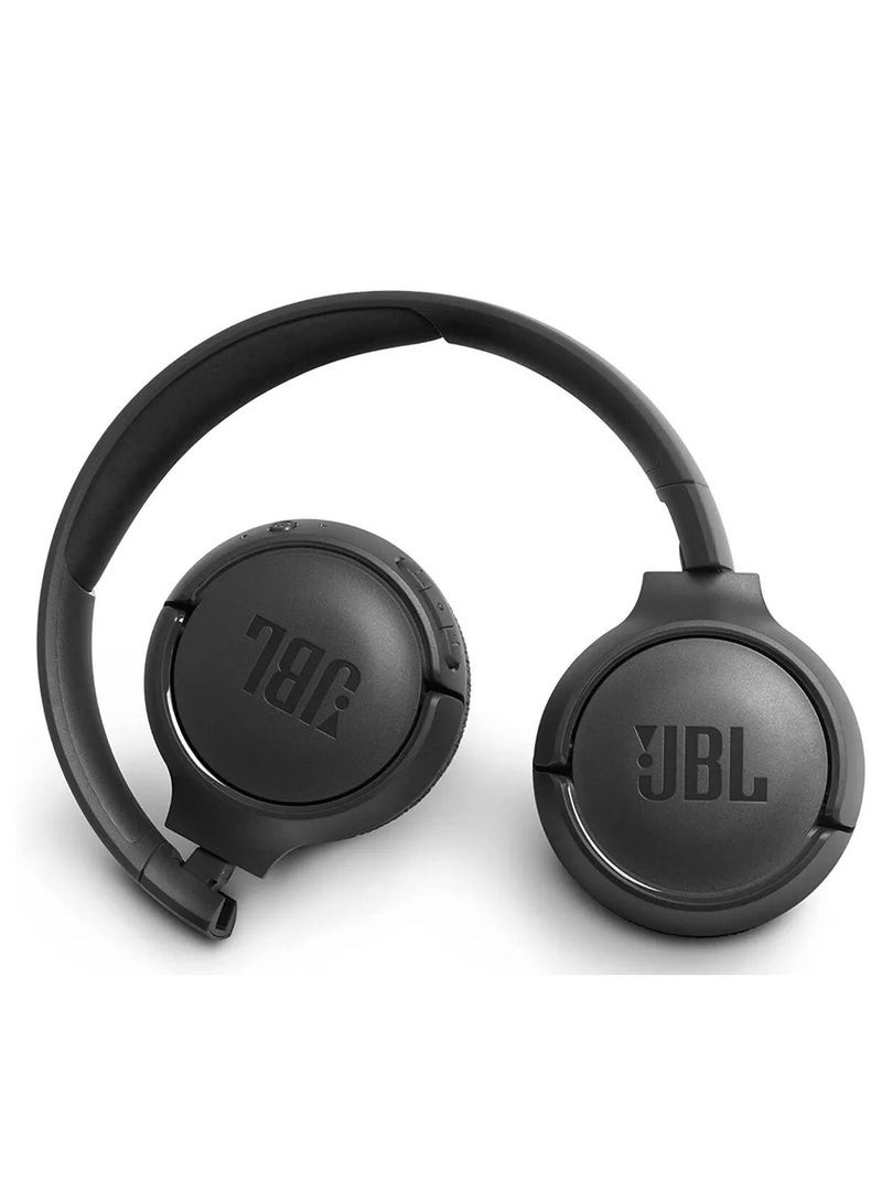 Tune 510Bt Wireless On-Ear Headphones - Pure Bass - 40H Battery - Speed Charge - Fast Usb Type-C - Foldable Black