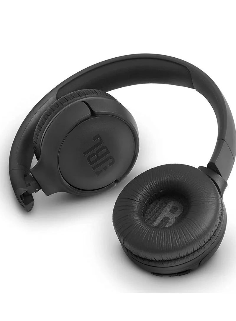 Tune 510Bt Wireless On-Ear Headphones - Pure Bass - 40H Battery - Speed Charge - Fast Usb Type-C - Foldable Black