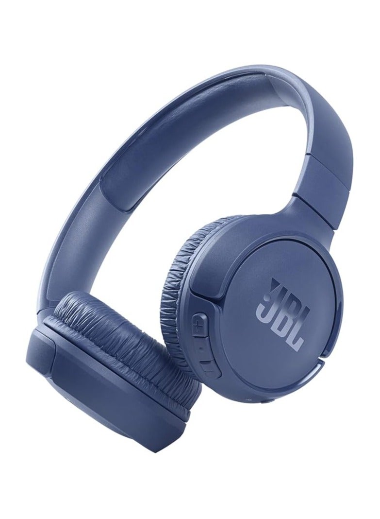 Tune 510Bt Wireless On-Ear Headphones - Pure Bass - 40H Battery - Speed Charge - Fast Usb Type-C - Foldable blue