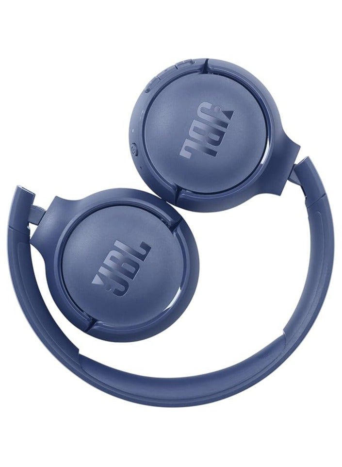 Tune 510Bt Wireless On-Ear Headphones - Pure Bass - 40H Battery - Speed Charge - Fast Usb Type-C - Foldable blue