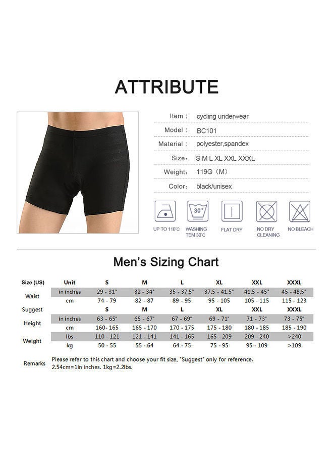 Cycling Underwear Shorts Breathable Gel Padded Scm