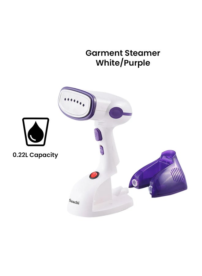 Handheld Garment Steamer With Stainless Steel Soleplate 0.22 L NL-VGS-1101-PP White/Purple