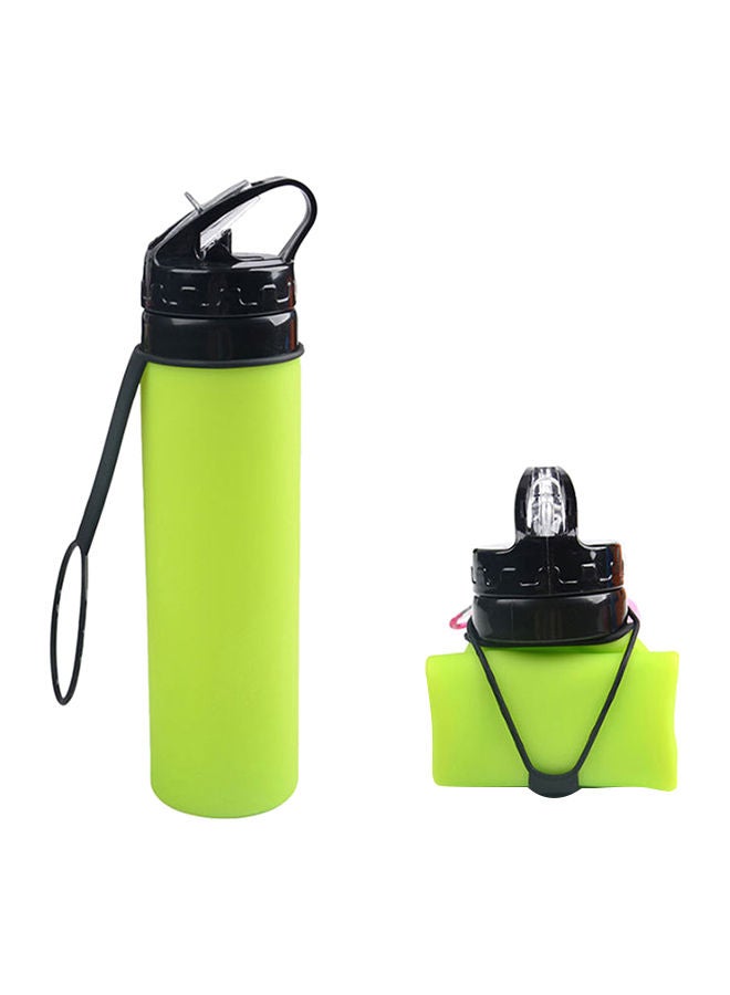 2-Piece Foldable Water Bottle Green 27.2 x 6.5 7.2centimeter