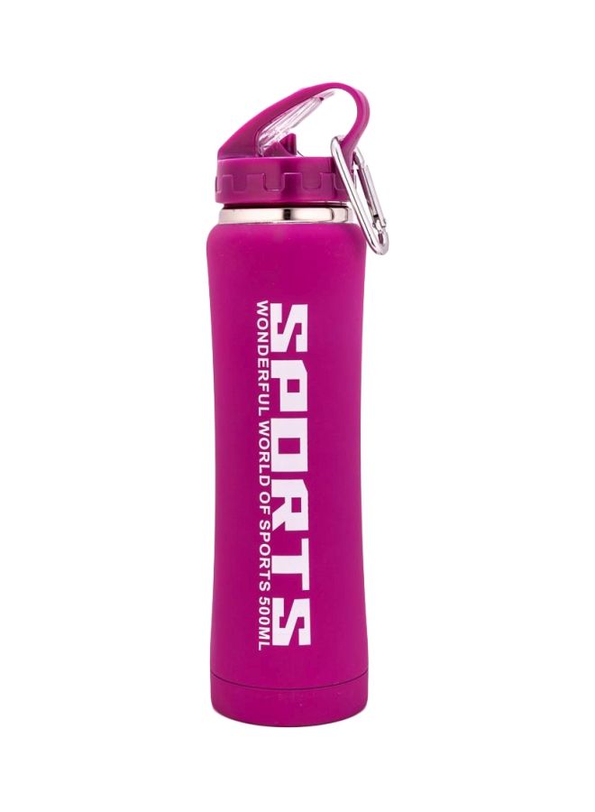 Stainless Steel Sports Water Bottle Pink/White/Silver