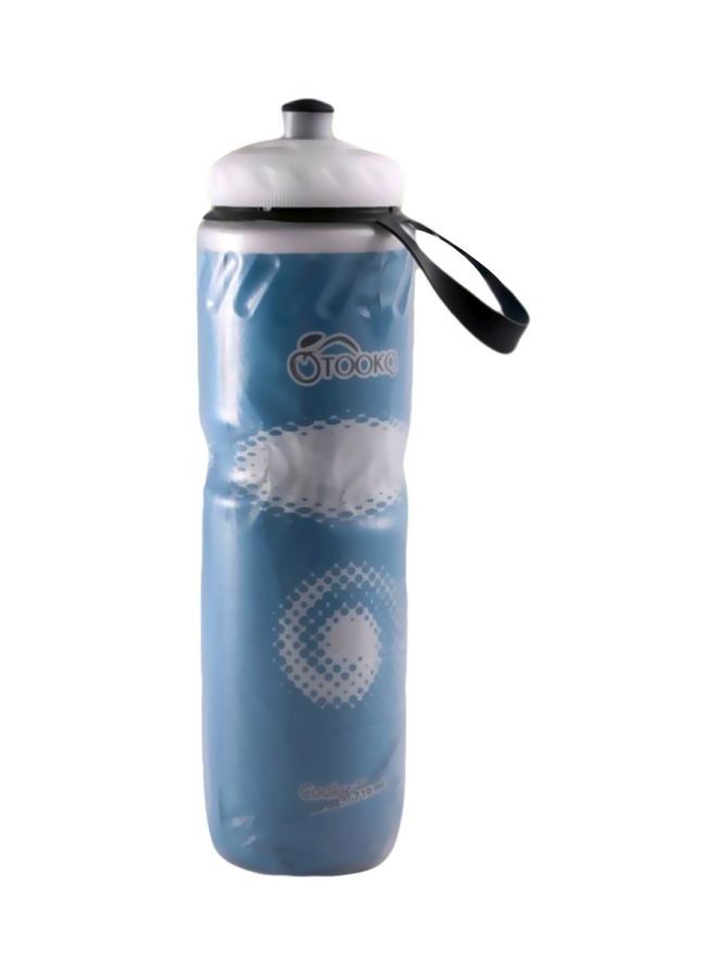 Portable Outdoor Insulated Water Bottle Blue/White