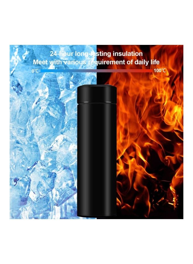 LED Smart Temperature Display Vacuum Thermal Bottle Silver