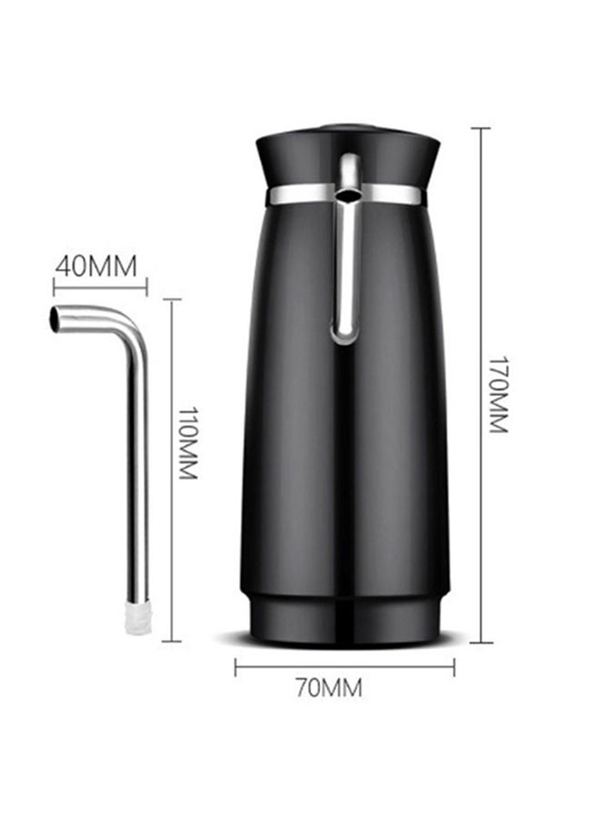 Portable Plastic Drinking Bottle With Straw Black