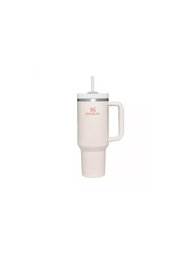 Stanley Quencher H2.0 FlowState Tumbler 40 OZ Rose Quartz Stainless Steel Vacuum Insulated with 3-Position Lid and Straw Perfect for Water Iced Tea Coffee On-the-Go Hydration Ideal Gift Stanley Cup