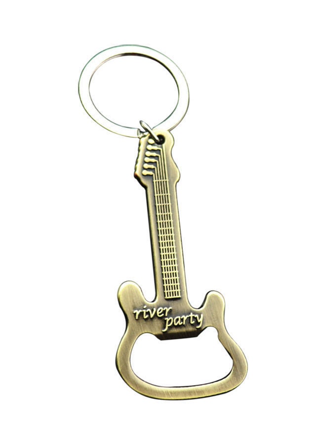 Stainless Steel Guitar Shape Bottle Opener Yellow