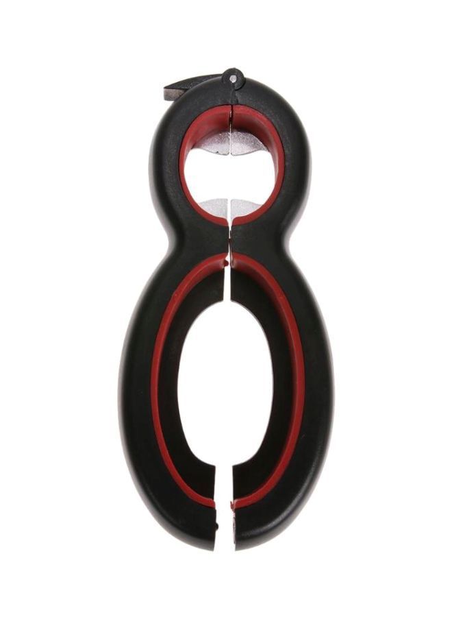 6-In-1 Bottle Opener Black/Red 14.5x6.5centimeter