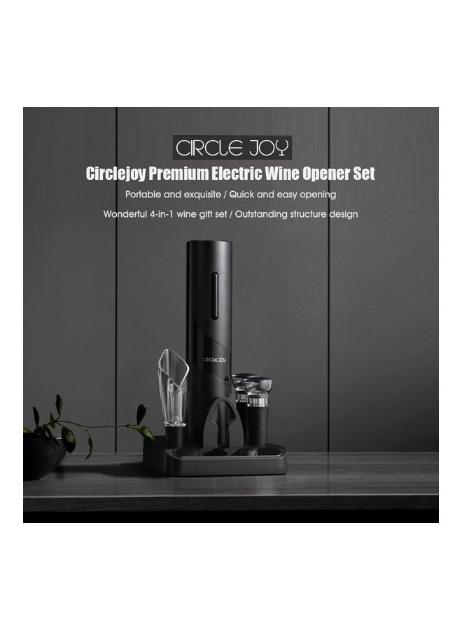 4-In-1 Automatic Electric Wine Opener Black 24.2 x 5.5 9cm