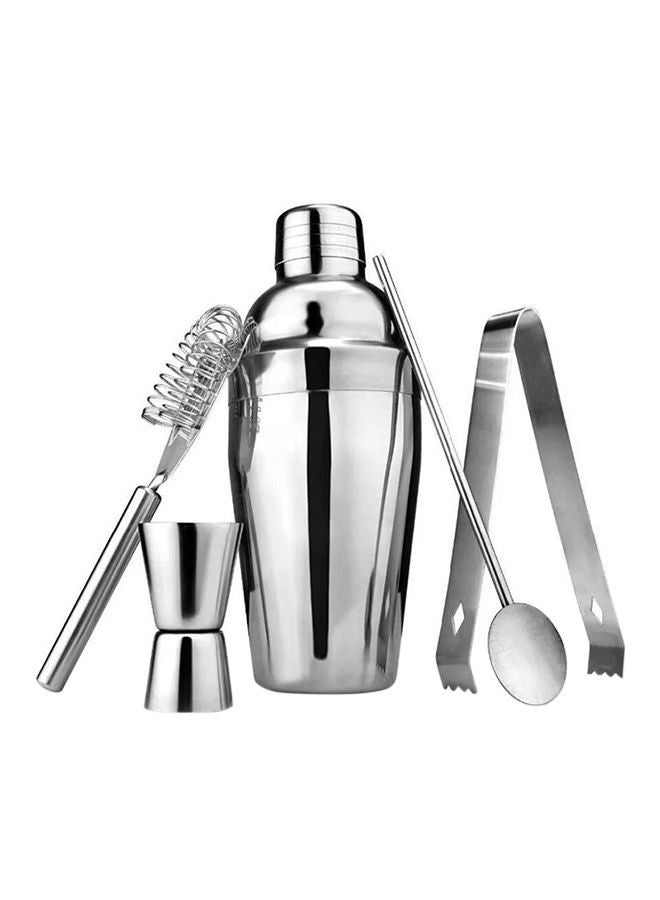 Stainless Steel Cocktail Shaker Set Silver 20x13x9.5centimeter