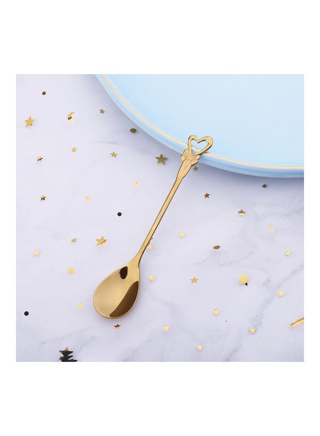 4-Piece Stainless Steel Spoon Gold 12.5cm