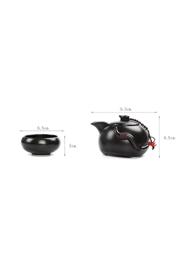 5-Piece Teapot Set Black 9x6.5centimeter