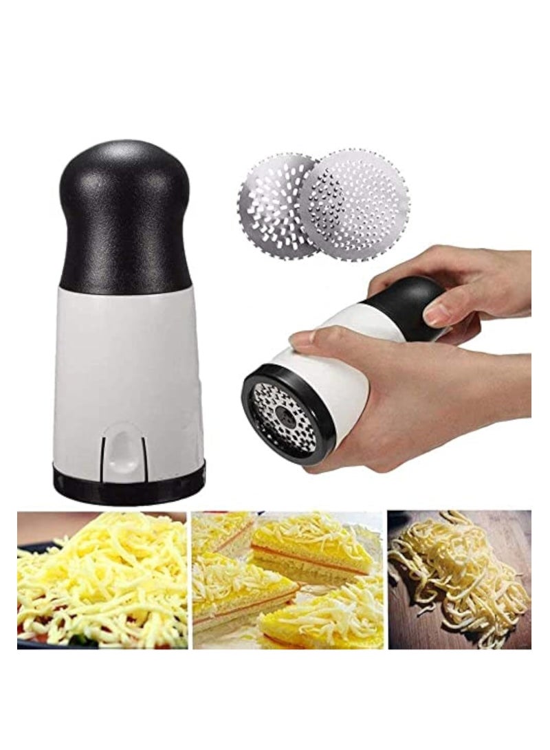 Stainless Steel Cheese Slicer with 2 Sharp Blades, Kitchen Tool Good Helper for Grate Cheese, Butter, Vegetables, Bread Grater