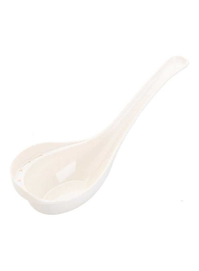 Dual Use Tableware Long Handle Spoon White