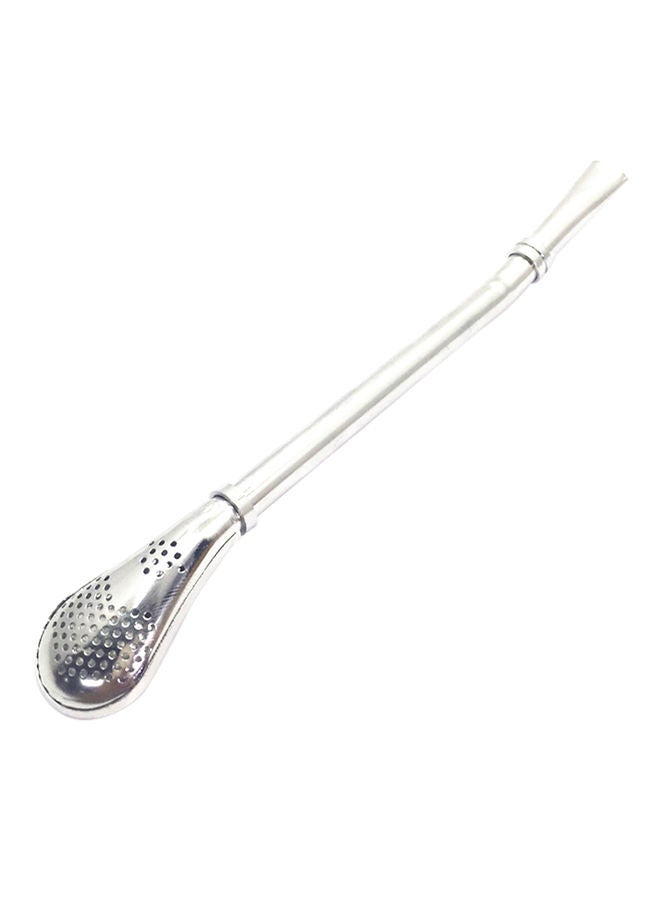 2-Piece Straw/Filter/Spoon Silver 0.07kg