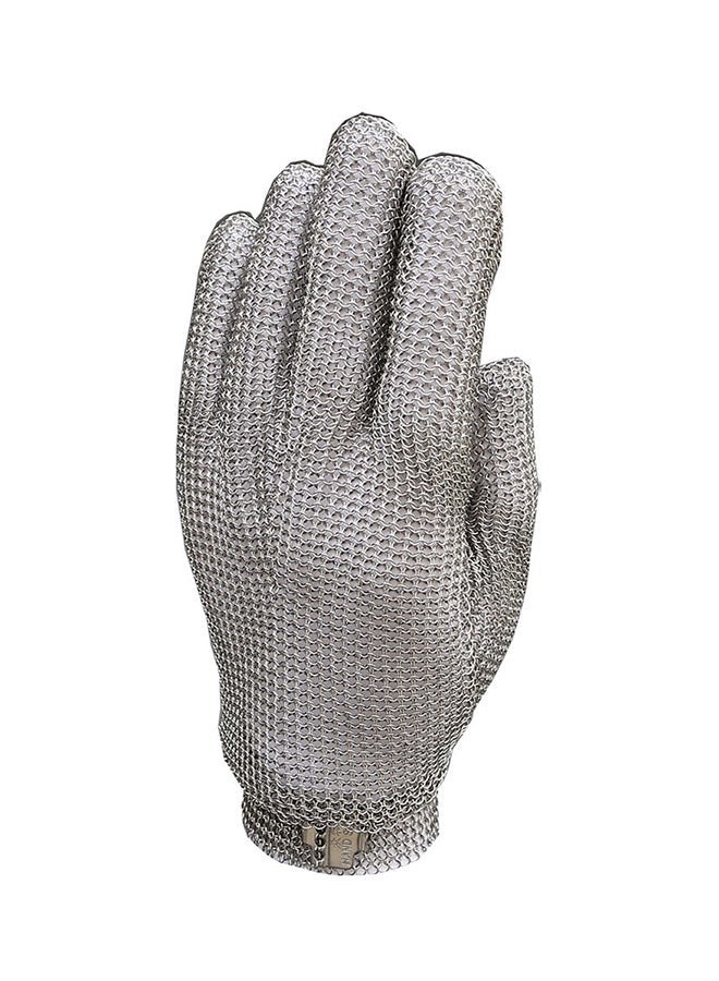 Knife Cut Resistant Chain Protective Glove Silver 25cm