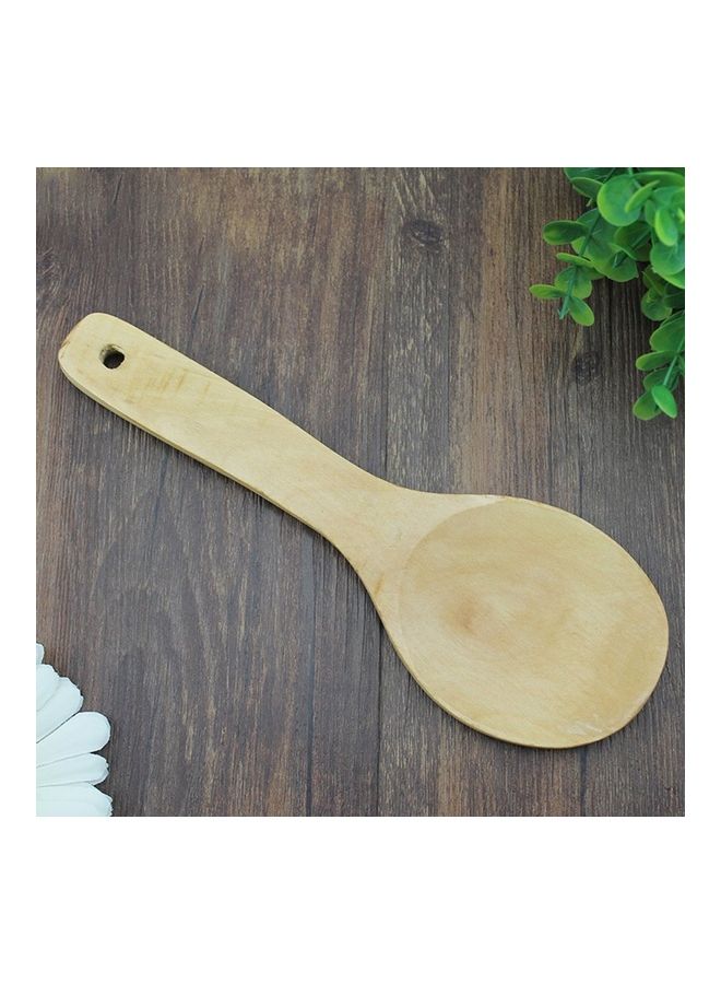 Natural Wooden Rice Spoon Light Brown