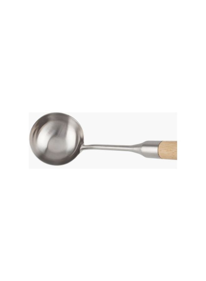 Berger Stainless Steel Ladle With Rubberwood Handle Silver/Beige 36centimeter