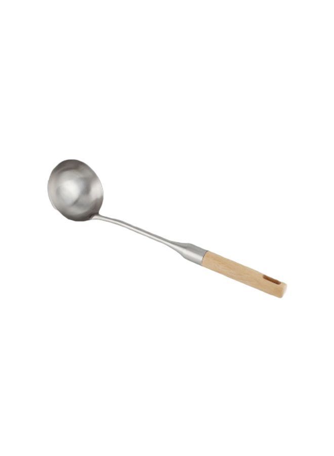 Berger Stainless Steel Ladle With Rubberwood Handle Silver/Beige 36centimeter