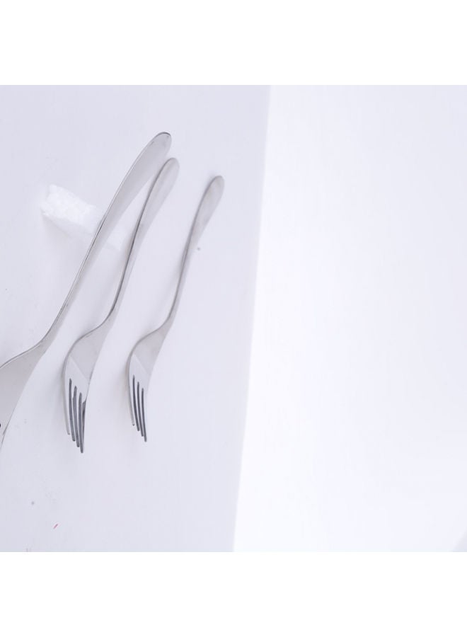 3-Piece Table Fork Set Silver 23cm