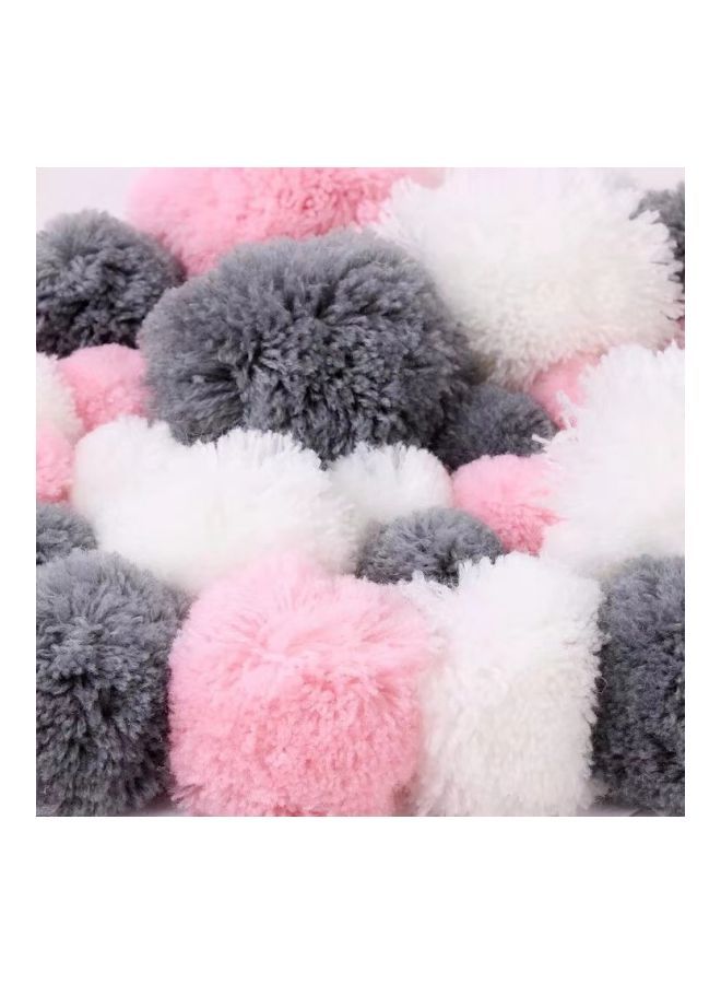 Decorative Hair Ball String Pink/White/Black 32x14cm