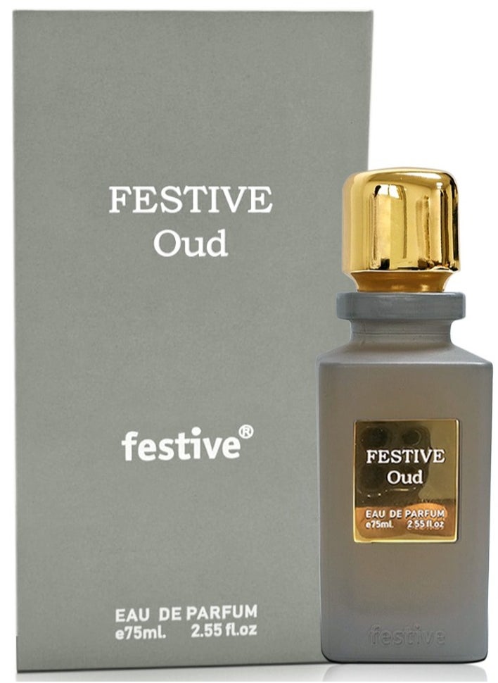 Oud by Festive, Eau De Parfum,Preniun Quality Oud Fragraance UNISEX,for both Men And Women 75ml