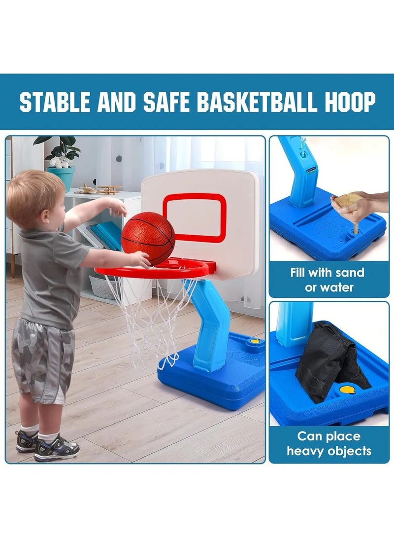 Basketball Hoop Open Air Indoor Stand, Adjustable 70-138 cm Mini Basketball Hoop